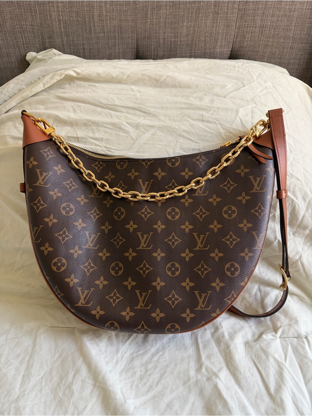 Louis Vuitton Loop Hobo with Gold Chain